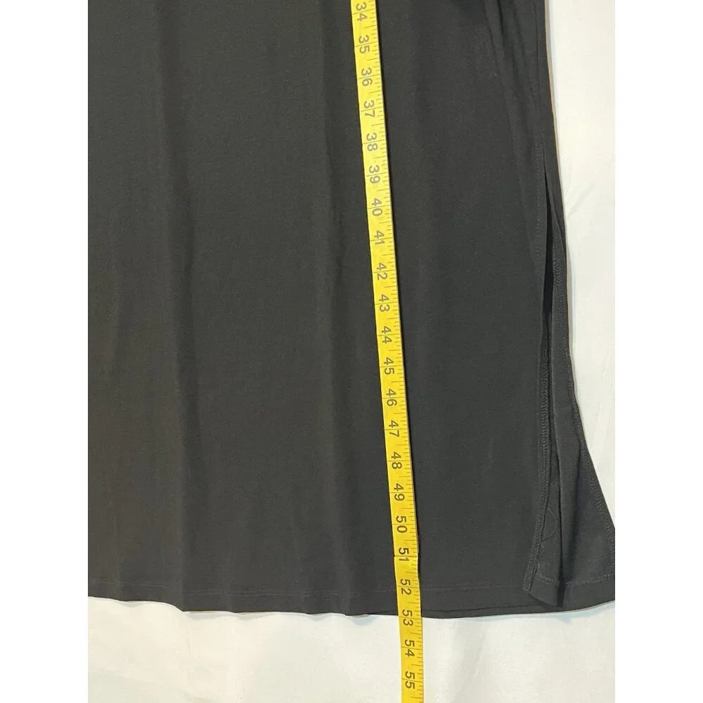 Attitudes by Renee Women Maxi Dress Tie Front Black Plus Size 1X Sleeveless New - Picture 8 of 11